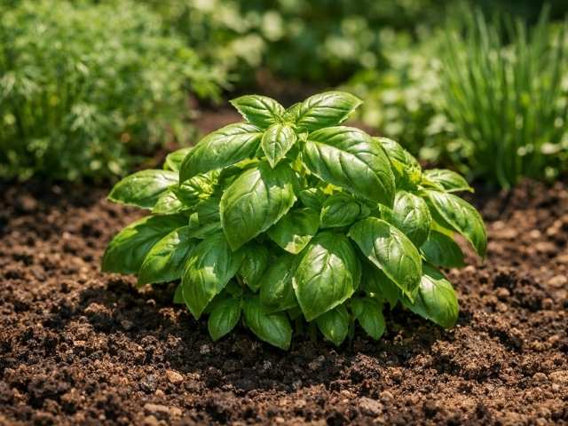 Basilikum im Garten anbauen