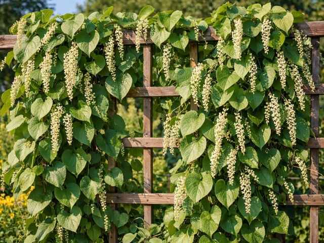 Boussingaultie im Garten – wüchsige Kletterpflanze mit weißen Herbstblüten